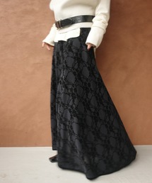 Ameri | SHEER FLOCKY SEMI FLARE SKIRT(スカート)