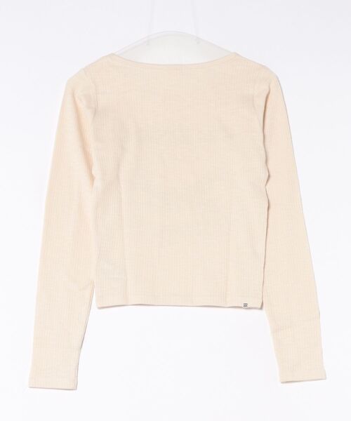 BILLABONG（ビラボン）の「BILLABONG ウィメンズ GRAPHIC BABY FIT LS TEE ロンT 【2026年秋冬モデル】/ビラボンタイトフィット長袖ロンT（Tシャツ/カットソー・レディース・ブルー系その他/アイボリー/オフホワイト・MEDIUM）」の6枚目の写真