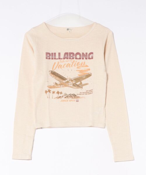 BILLABONG（ビラボン）の「BILLABONG ウィメンズ GRAPHIC BABY FIT LS TEE ロンT 【2026年秋冬モデル】/ビラボンタイトフィット長袖ロンT（Tシャツ/カットソー・レディース・ブルー系その他/アイボリー/オフホワイト・MEDIUM）」の8枚目の写真