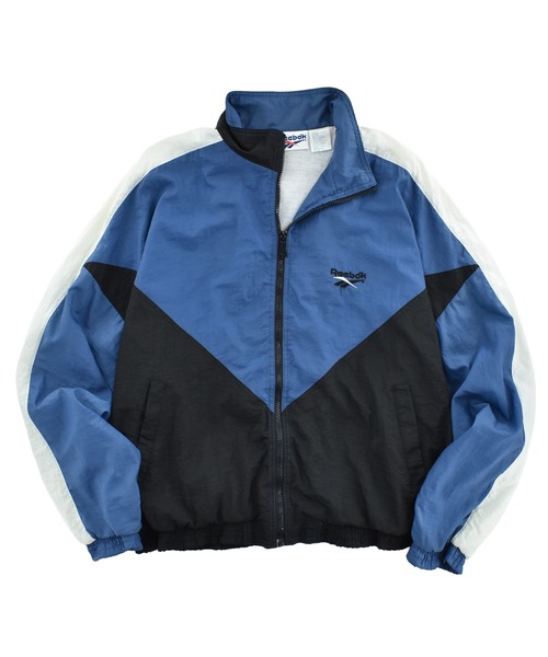 Reebok(リーボック)の「【USED】90’s Reebok ナイロン トラックジャケット(ナイロンジャケット・メンズ・ブルー・LARGE)」の1枚目の写真