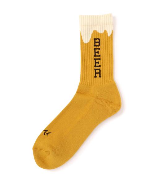 ROSTER SOX(ロスターソックス)の「ROSTER SOX/ロスターソックス BEER SOCKS メンズ レディース(ソックス/靴下・メンズ・イエロー・2/1)」の1枚目の写真