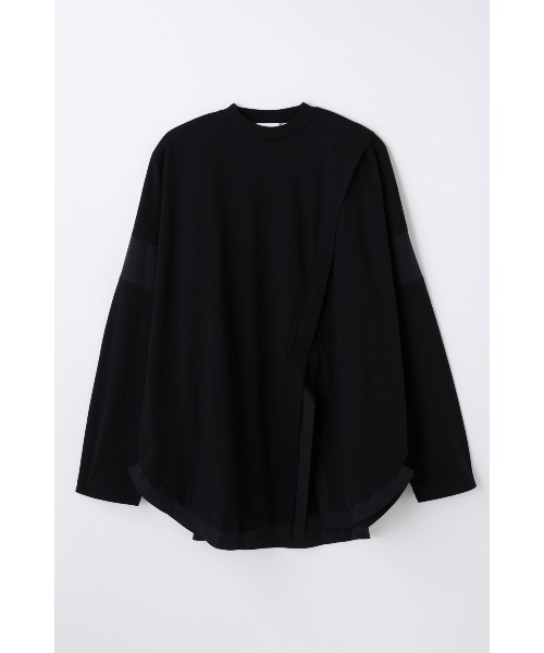 nagonstans(ナゴンスタンス)の「ハイゲージソフト天竺 Round ロンT(Tシャツ/カットソー・レディース・ホワイト/ブラック・MEDIUM)」の2枚目の写真