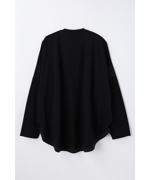 nagonstans(ナゴンスタンス)の「ハイゲージソフト天竺 Round ロンT(Tシャツ/カットソー・レディース・ホワイト/ブラック・MEDIUM)」の3枚目の写真