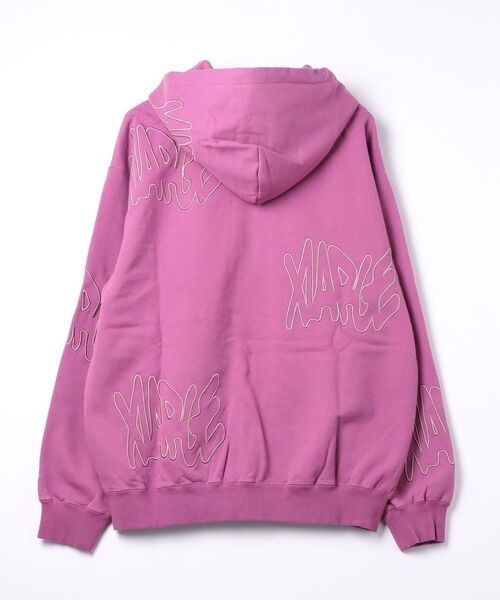 XLARGE(エクストララージ)の「ALLOVER LOGO ZIP HOODED SWEATSHIRT(パーカー・メンズ・ブルー/ピンク/ブラック・S/M/L/XL)」の18枚目の写真