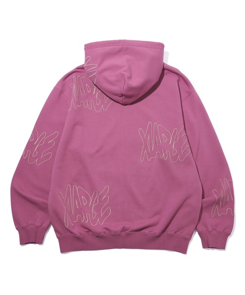 XLARGE(エクストララージ)の「ALLOVER LOGO ZIP HOODED SWEATSHIRT(パーカー・メンズ・ブルー/ピンク/ブラック・S/M/L/XL)」の17枚目の写真