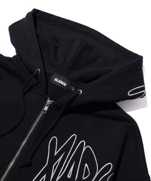 XLARGE(エクストララージ)の「ALLOVER LOGO ZIP HOODED SWEATSHIRT(パーカー・メンズ・ブルー/ピンク/ブラック・S/M/L/XL)」の11枚目の写真