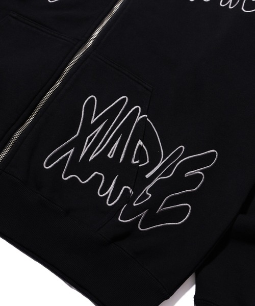 XLARGE(エクストララージ)の「ALLOVER LOGO ZIP HOODED SWEATSHIRT(パーカー・メンズ・ブルー/ピンク/ブラック・S/M/L/XL)」の12枚目の写真