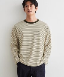 【洗濯機OK】リップルボーダー長袖Tシャツ