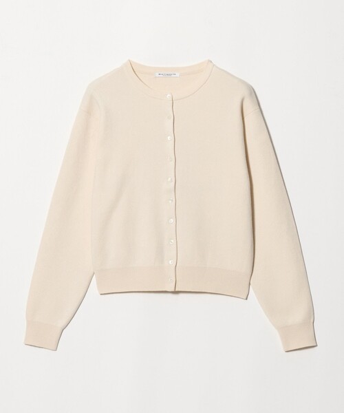 BEAUTY&YOUTH UNITED ARROWS(ビューティーアンドユースユナイテッドアローズ)の「コットンウール スムース クルーネック カーディガン ウォッシャブル(カーディガン/ボレロ・レディース・ピンク/オフホワイト/ダークグレー・FREE)」の2枚目の写真