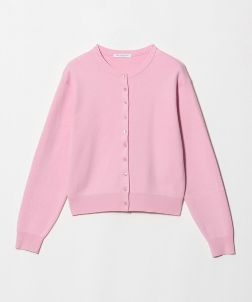 BEAUTY&YOUTH UNITED ARROWS(ビューティーアンドユースユナイテッドアローズ)の「コットンウール スムース クルーネック カーディガン ウォッシャブル(カーディガン/ボレロ・レディース・ピンク/オフホワイト/ダークグレー・FREE)」の1枚目の写真
