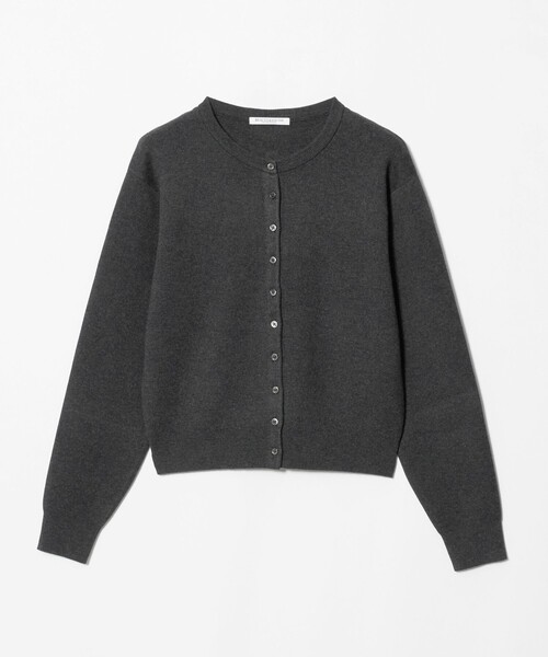 BEAUTY&YOUTH UNITED ARROWS(ビューティーアンドユースユナイテッドアローズ)の「コットンウール スムース クルーネック カーディガン ウォッシャブル(カーディガン/ボレロ・レディース・ピンク/オフホワイト/ダークグレー・FREE)」の3枚目の写真