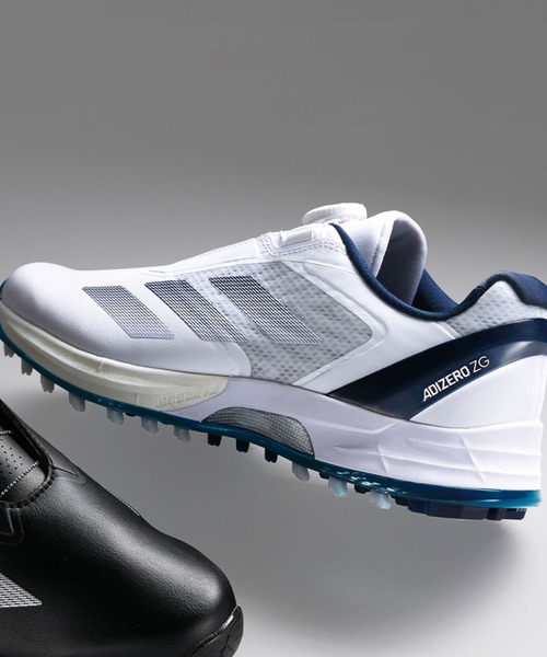 SOLUNIA(ソルニア)の「【adidas】アディゼロゼットジーローボア(スニーカー・メンズ・ブラック/ホワイト・25/24.5/27.5/27/26.5/26/25.5)」の2枚目の写真