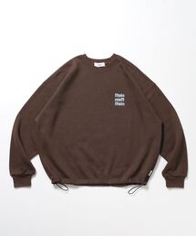 【FFEIN(フェイン)】ヘビーウエイト3段ロゴ刺繍ドローコードスウェット / ショートスウェット ドロー コード 裏起毛 ロゴ刺繍 レディース