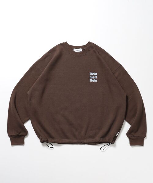 FFEIN(フェイン)の「【FFEIN(フェイン)】ヘビーウエイト3段ロゴ刺繍ドローコードスウェット / ショートスウェット ドロー コード 裏起毛 ロゴ刺繍 レディース(スウェット・レディース・ホワイト/ブラック/グレー/ブラウン/ダークネイビー・FREE)」の1枚目の写真