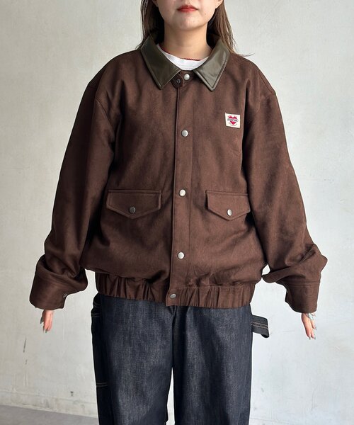 CPCM(シーピーシーエム)の「フェイクスエードバルーンブルゾン(ブルゾン・レディース・ブラウン/アイボリー・LARGE/MEDIUM)」の3枚目の写真
