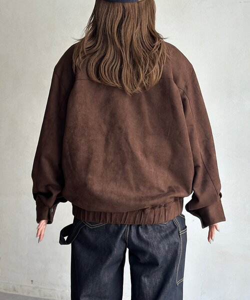 CPCM(シーピーシーエム)の「フェイクスエードバルーンブルゾン(ブルゾン・レディース・ブラウン/アイボリー・LARGE/MEDIUM)」の5枚目の写真