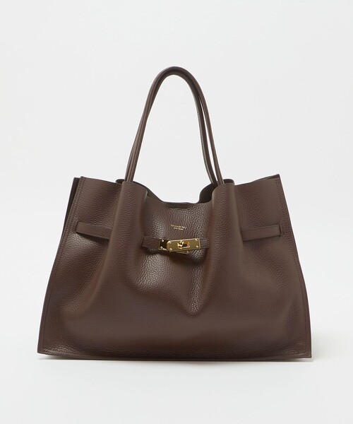 VIOLAd'ORO(ヴィオラドーロ)の「<VIOLAd’ORO>TRERO レザー トートバッグ L(トートバッグ・レディース・ブラック/ダークブラウン・FREE)」の6枚目の写真