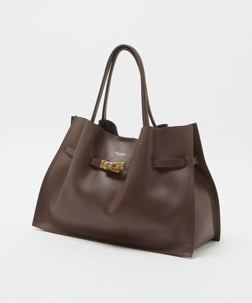 VIOLAd'ORO(ヴィオラドーロ)の「<VIOLAd’ORO>TRERO レザー トートバッグ L(トートバッグ・レディース・ブラック/ダークブラウン・FREE)」の9枚目の写真