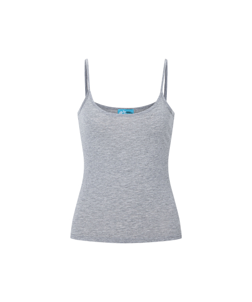 PLEASENOFOLLOW（プリーズノーフォロー）の「MIU BASIC ノースリーブトップ（メランジグレー）（Tシャツ/カットソー・レディース・その他・FREE）」の2枚目の写真