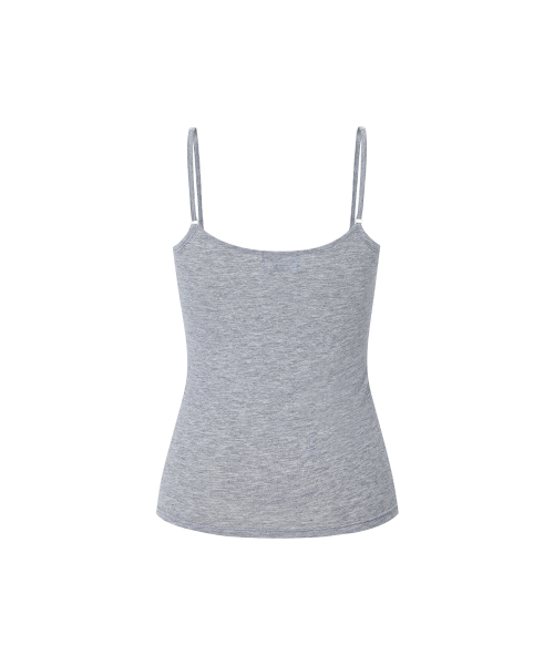 PLEASENOFOLLOW（プリーズノーフォロー）の「MIU BASIC ノースリーブトップ（メランジグレー）（Tシャツ/カットソー・レディース・その他・FREE）」の3枚目の写真
