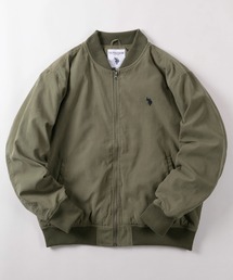 【80】【U.S. POLO ASSN./ユーエスポロアッスン】 MA-1 中綿 リブブルゾン/ジャケット/オーバーサイズ/ワンポイント/ピーチ起毛/刺繍/ミリタリー/ユニセックス/レディース/メンズ