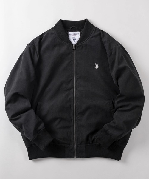 U.S. POLO ASSN.(ユーエスポロアッスン)の「【80】【U.S. POLO ASSN./ユーエスポロアッスン】 MA-1 中綿 リブブルゾン/ジャケット/オーバーサイズ/ワンポイント/ピーチ起毛/刺繍/ミリタリー/ユニセックス/レディース/メンズ(ブルゾン・メンズ・カーキ/ブルー/ライトブラウン/ブラック・M/L)」の1枚目の写真