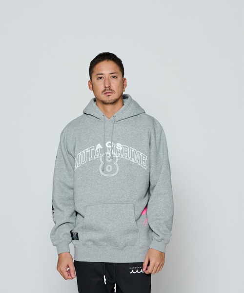 ACANTHUS(アカンサス)の「ACANTHUSxmuta:Test Print Hooded Sweatshirt(パーカー・メンズ・グレー/ネイビー/ブラック・L)」の2枚目の写真