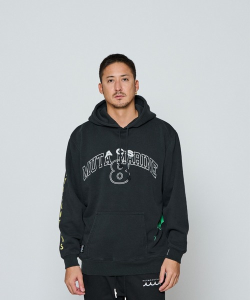 ACANTHUS(アカンサス)の「ACANTHUSxmuta:Test Print Hooded Sweatshirt(パーカー・メンズ・グレー/ネイビー/ブラック・L)」の1枚目の写真