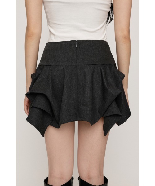 SLY(スライ)の「DOUBLE BUTTON TUCK SKORT ダブルボタンタックスコート ナポレオン風 秋服 冬服(スカート・レディース・杢グレー/ブラック・0/1)」の12枚目の写真