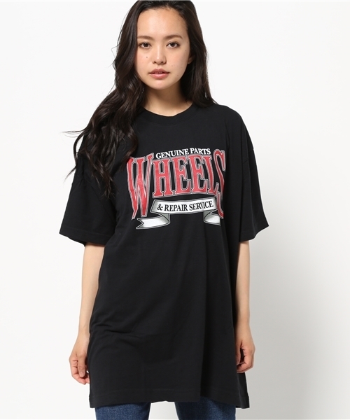MOUSSY（マウジー）の「WHEELS TSJ（Tシャツ/カットソー・レディース・ブラック/ホワイト/レッド・FREE）」の13枚目の写真