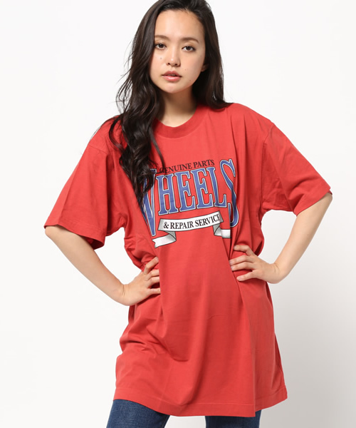 MOUSSY（マウジー）の「WHEELS TSJ（Tシャツ/カットソー・レディース・ブラック/ホワイト/レッド・FREE）」の14枚目の写真