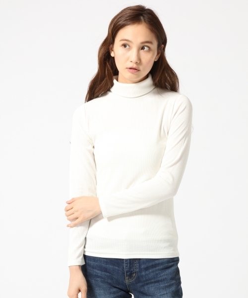 GLOBAL WORK（グローバルワーク）の「スパンテレコタートル長袖/725126（Tシャツ/カットソー・レディース・ワインレッド/ホワイト/ライトグレー/ブラウン系その他/その他/ブラック・SMALL/MEDIUM/LARGE）」の2枚目の写真