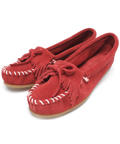 Minnetonka(ミネトンカ)の「【MINNETONKA】ミネトンカ KiltySuedeMoc(ブーツ・レディース・レッド・6/7/8)」の1枚目の写真