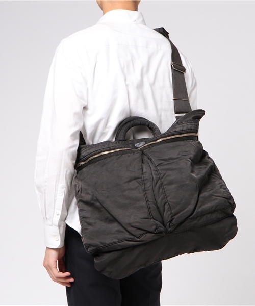 PORTER CLASSIC（ポータークラシック）の「【Porter Classic 】ポータークラシック/ SUPER NYLON ヘルメットケースLサイズ（ショルダーバッグ・メンズ・ブルー/ブラック・FREE）」の8枚目の写真