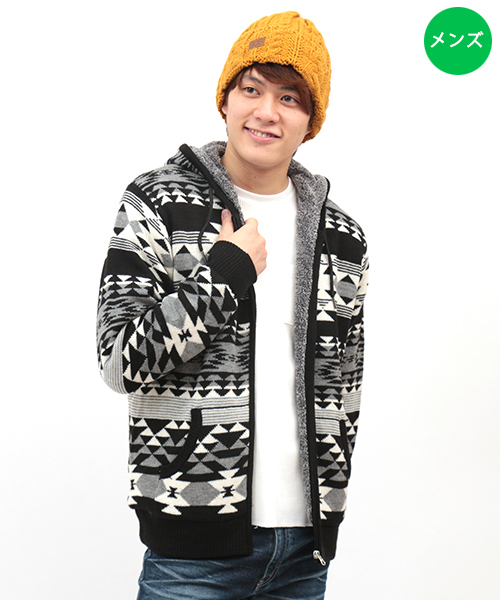 チチカカ チチカカ の 裏ボアナバホボーダーパーカー パーカー Wear