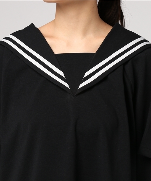 Candy Stripper(キャンディストリッパー)の「GLOOMY FLARE SAILOR TOPS(Tシャツ/カットソー・レディース・ブラック/ネイビー・2)」の6枚目の写真