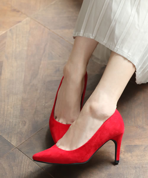 SESTO(セスト)の「8cmヒール美脚ポインテッドトゥパンプス(パンプス・レディース・パープル/マスタード/ブラック系その他/ブルー/ブラウン/ベージュ系その他/その他/レッド/レオパード/アイボリー/ブラック/グレイッシュベージュ/チェック/ダークベージュ・22/23/23.5/25.5/24.5/22.5/24)」の12枚目の写真