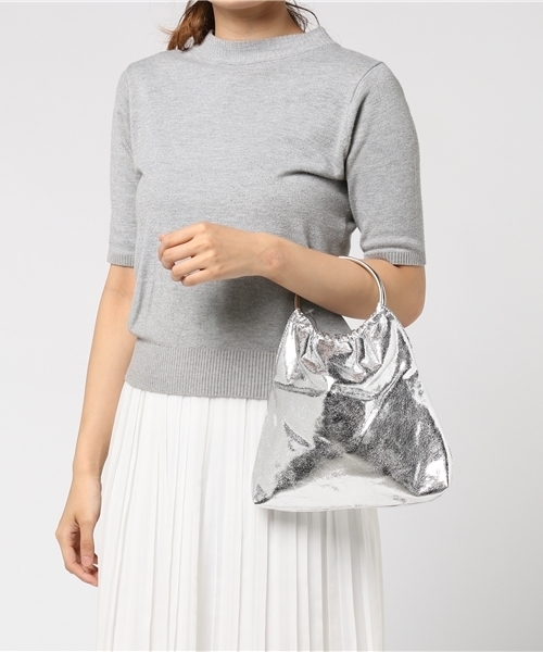 niko and...(ニコアンド)の「メタリックハンドルバッグ【niko and ...】(ハンドバッグ・レディース・オレンジ/ネイビー/ピンク/グレー・0)」の11枚目の写真