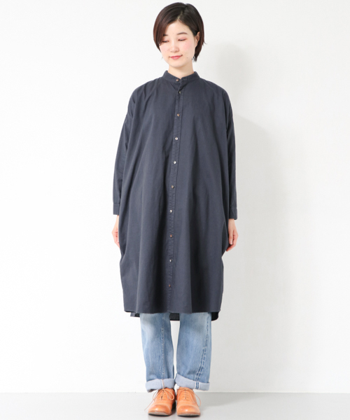 かぐれ(カグレ)の「製品染めシャツワンピース(シャツワンピース・レディース・ピンク系その他/ブルー系その他/チャコールグレー・FREE)」の4枚目の写真