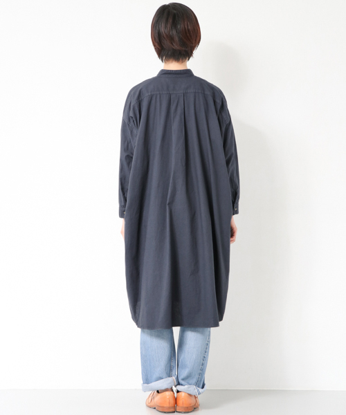 かぐれ(カグレ)の「製品染めシャツワンピース(シャツワンピース・レディース・ピンク系その他/ブルー系その他/チャコールグレー・FREE)」の6枚目の写真