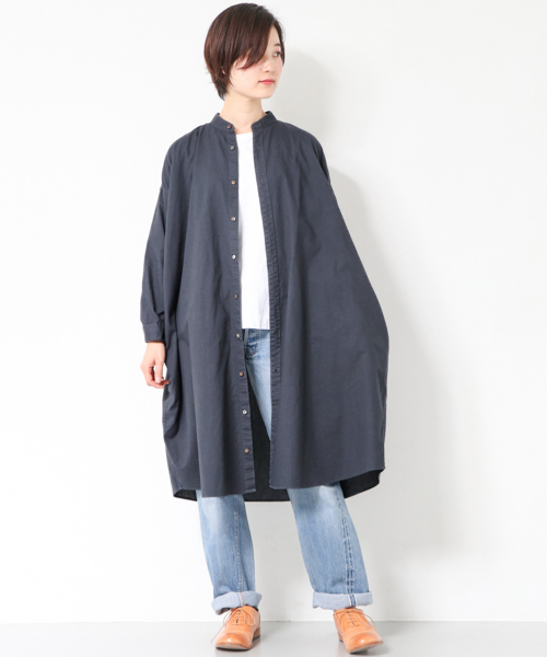 かぐれ(カグレ)の「製品染めシャツワンピース(シャツワンピース・レディース・ピンク系その他/ブルー系その他/チャコールグレー・FREE)」の17枚目の写真
