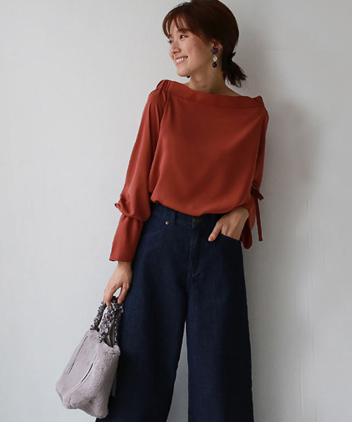 REAL CUBE（リアルキューブ）の「REAL CUBE グログランリボンフリルハンドルファートートバッグ（トートバッグ・レディース・ブラック/グレー/チャコール/カーキ/ネイビー/ピンク・FREE）」の14枚目の写真