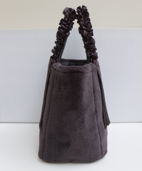 REAL CUBE（リアルキューブ）の「REAL CUBE グログランリボンフリルハンドルファートートバッグ（トートバッグ・レディース・ブラック/グレー/チャコール/カーキ/ネイビー/ピンク・FREE）」の16枚目の写真