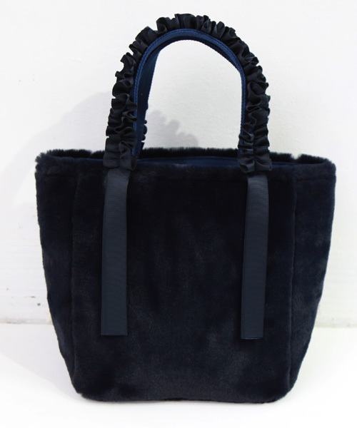 REAL CUBE（リアルキューブ）の「REAL CUBE グログランリボンフリルハンドルファートートバッグ（トートバッグ・レディース・ブラック/グレー/チャコール/カーキ/ネイビー/ピンク・FREE）」の22枚目の写真