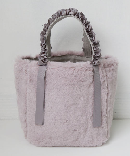 REAL CUBE（リアルキューブ）の「REAL CUBE グログランリボンフリルハンドルファートートバッグ（トートバッグ・レディース・ブラック/グレー/チャコール/カーキ/ネイビー/ピンク・FREE）」の21枚目の写真