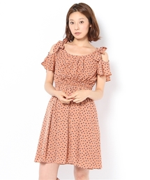 Chico | 花柄肩開きOP(ワンピース)