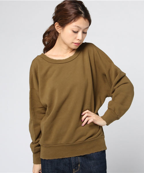 plage（プラージュ）の「製品染め裏毛プルオーバー◆（Tシャツ/カットソー・レディース・ブラウン/アイボリー/キャメル・FREE）」の12枚目の写真