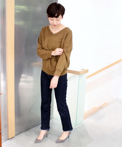 plage（プラージュ）の「製品染め裏毛プルオーバー◆（Tシャツ/カットソー・レディース・ブラウン/アイボリー/キャメル・FREE）」の21枚目の写真