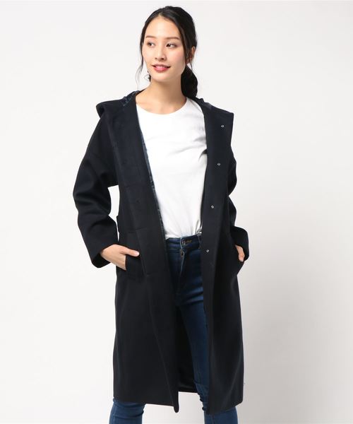 earth music&ecology（アースミュージックアンドエコロジー）の「・フードコート（その他アウター・レディース・ネイビー/グレー/キャメル・FREE）」の2枚目の写真