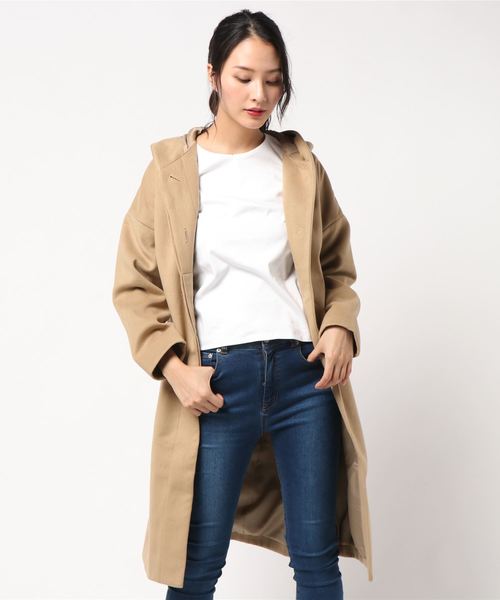 earth music&ecology（アースミュージックアンドエコロジー）の「・フードコート（その他アウター・レディース・ネイビー/グレー/キャメル・FREE）」の3枚目の写真